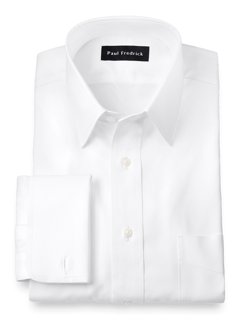 Men's French Cuff Dress Shirt - Solid Colors, Classic Fit By TDC Collections (SG03f)