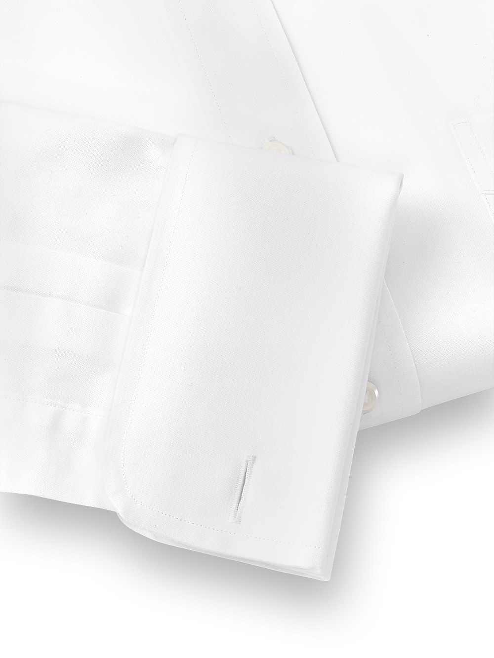 Alternate Image of Pure Cotton Pinpoint Solid Color Spread Collar French Cuff Dress Shirt-4