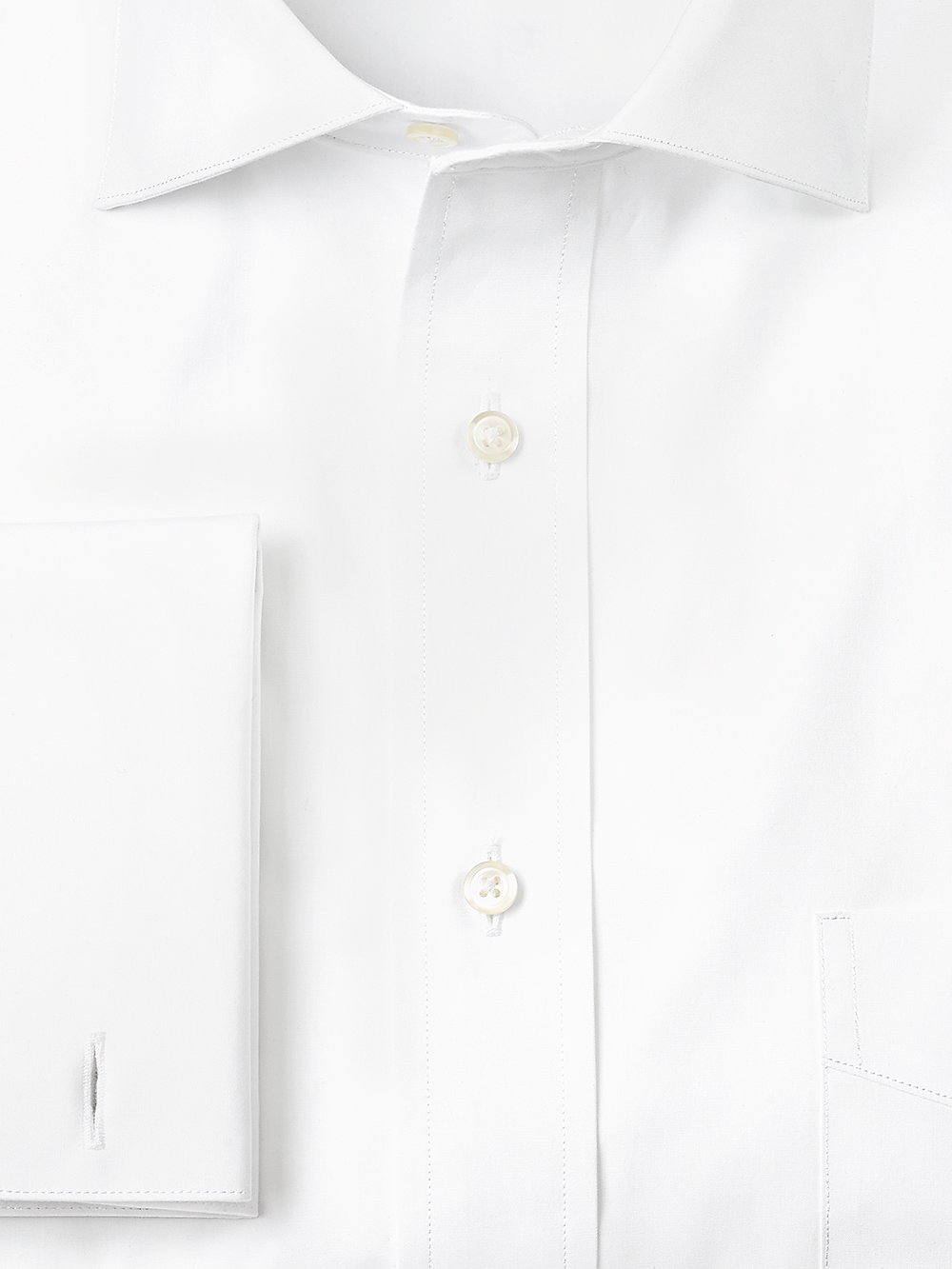 Alternate Image of Pure Cotton Broadcloth Solid Color Cutaway Spread Collar French Cuff Dress Shirt�-2