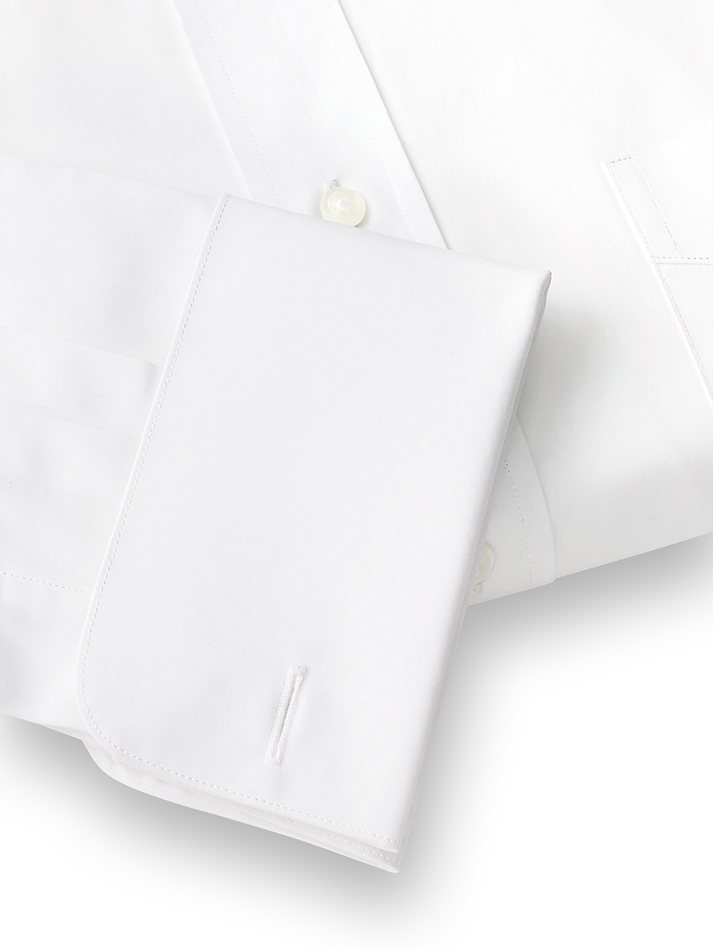 Alternate Image of Pure Cotton Broadcloth Solid Color Cutaway Spread Collar French Cuff Dress Shirt�-4