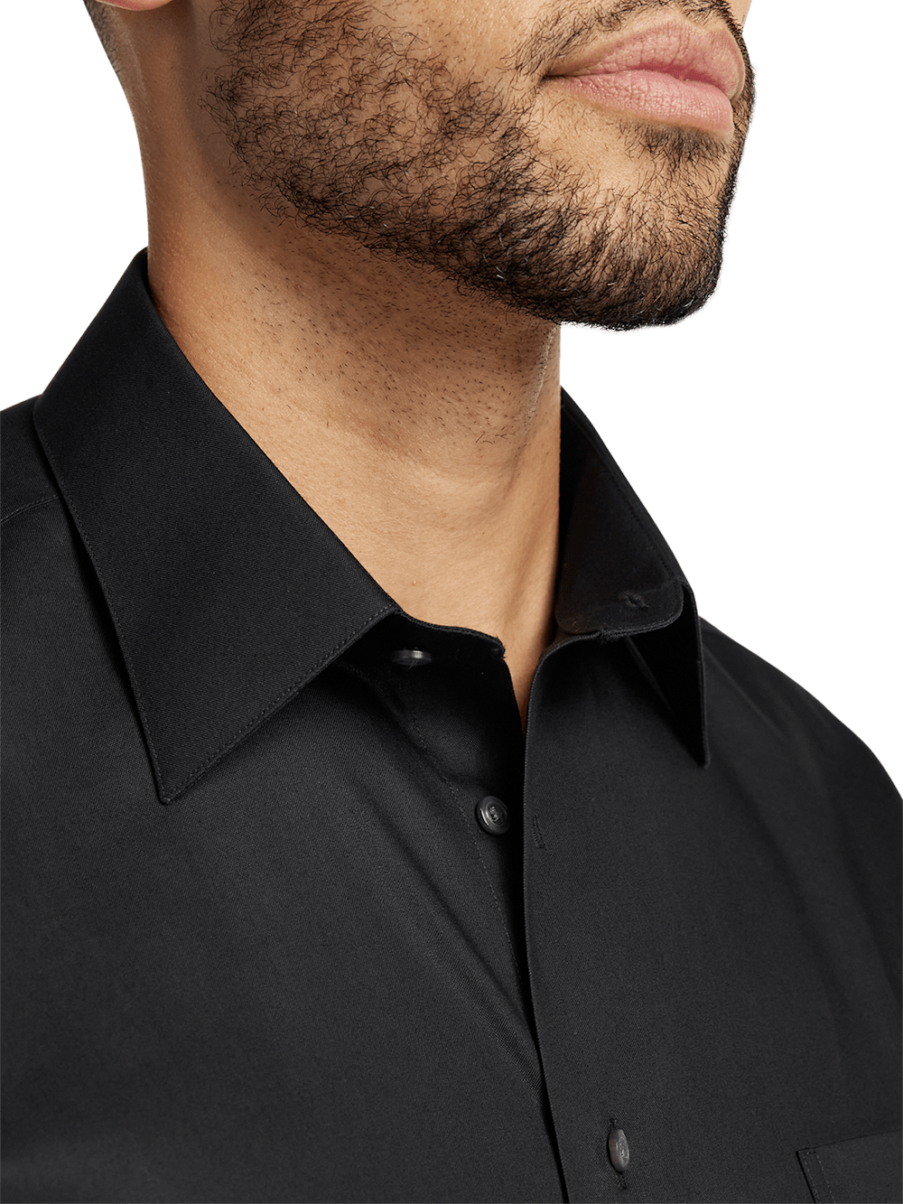 Alternate Image of Non-iron Cotton Pinpoint Solid Point Collar French Cuff Dress Shirt-2