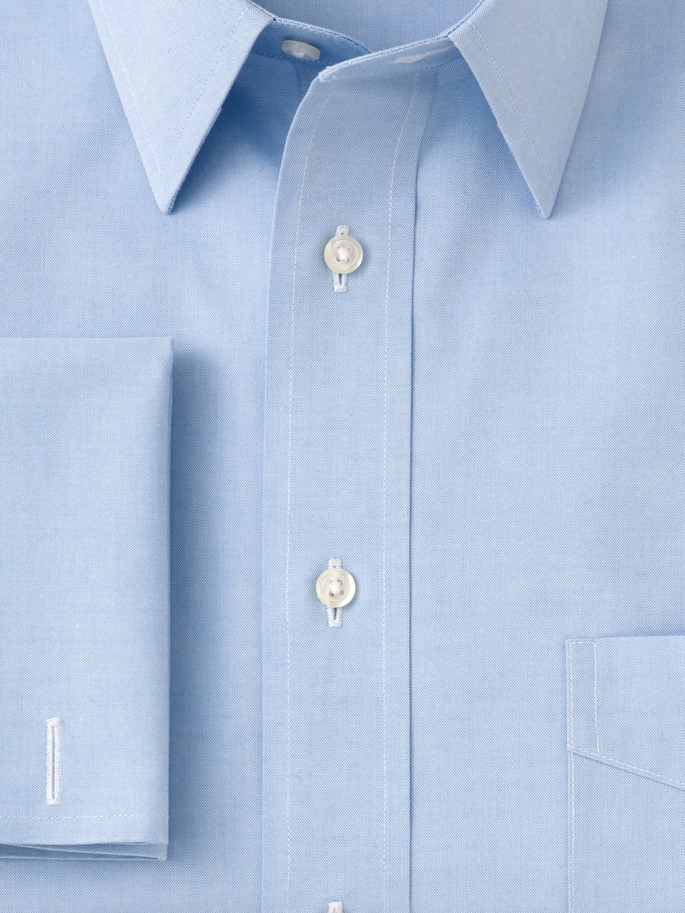 Alternate Shot of Men's Blue Solid Shirts No Trim Detail - 5