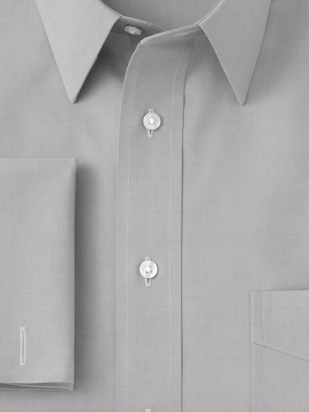 Alternate Shot of Men's Grey Solid Shirts No Trim Detail - 5