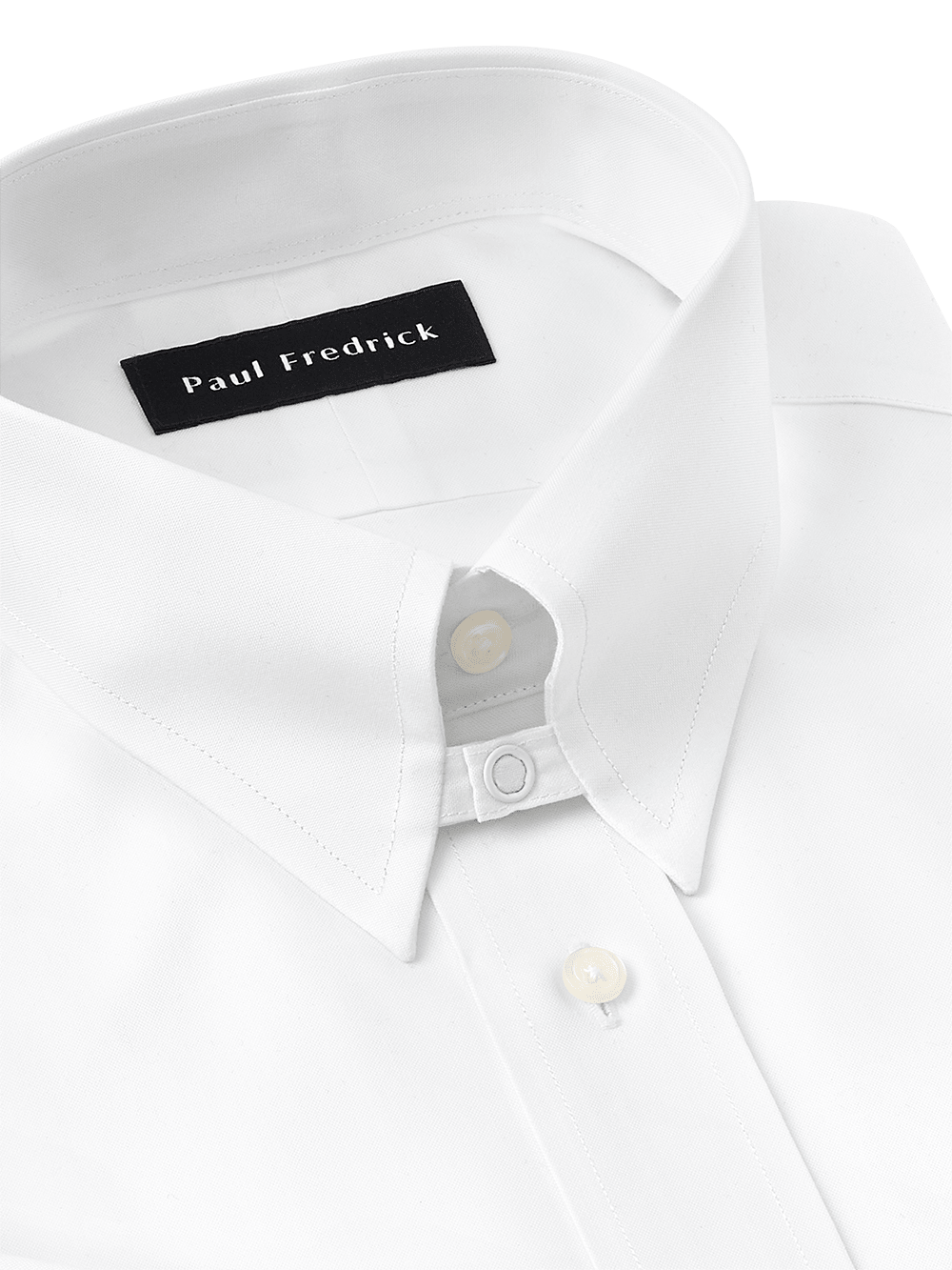 Alternate Image of Non-iron Cotton Pinpoint Solid Snap Tab Collar French Cuff Dress Shirt-3