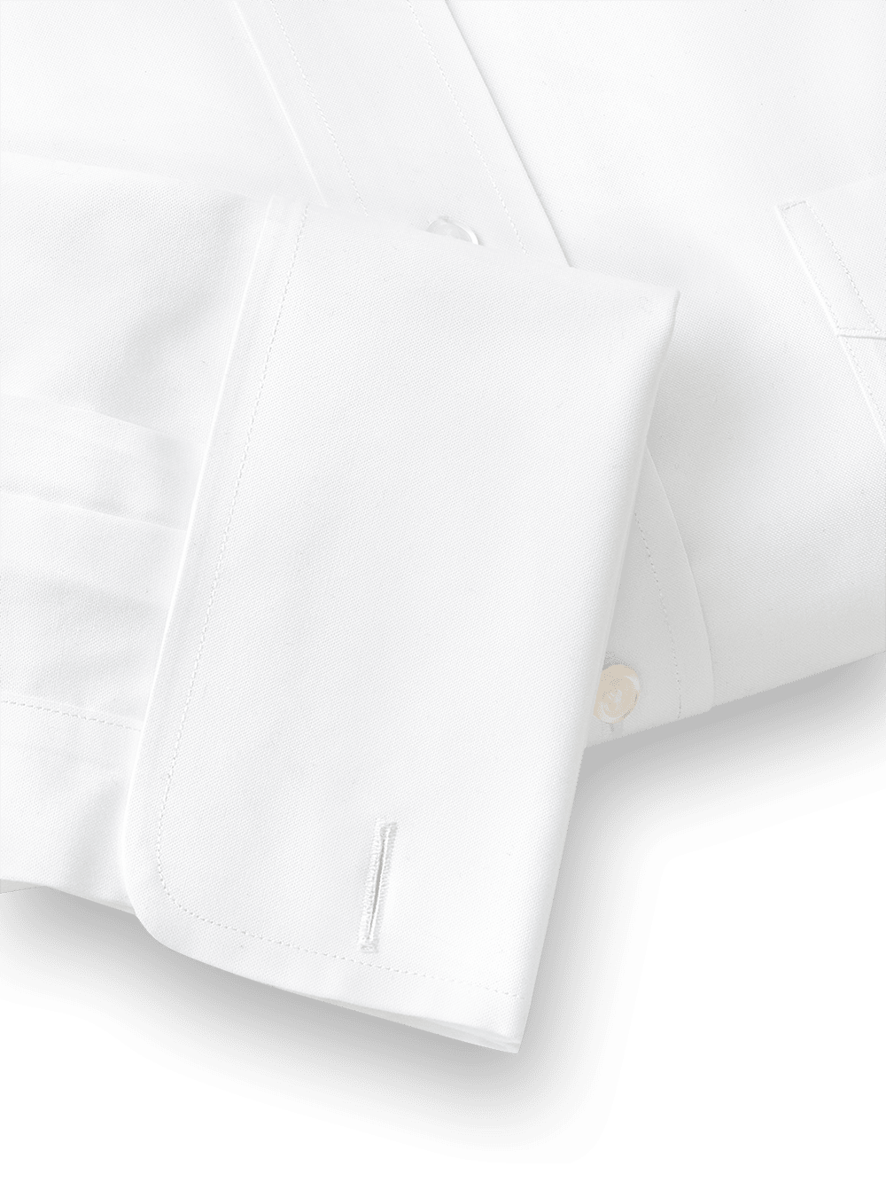 Alternate Image of Non-iron Cotton Pinpoint Solid Snap Tab Collar French Cuff Dress Shirt-4