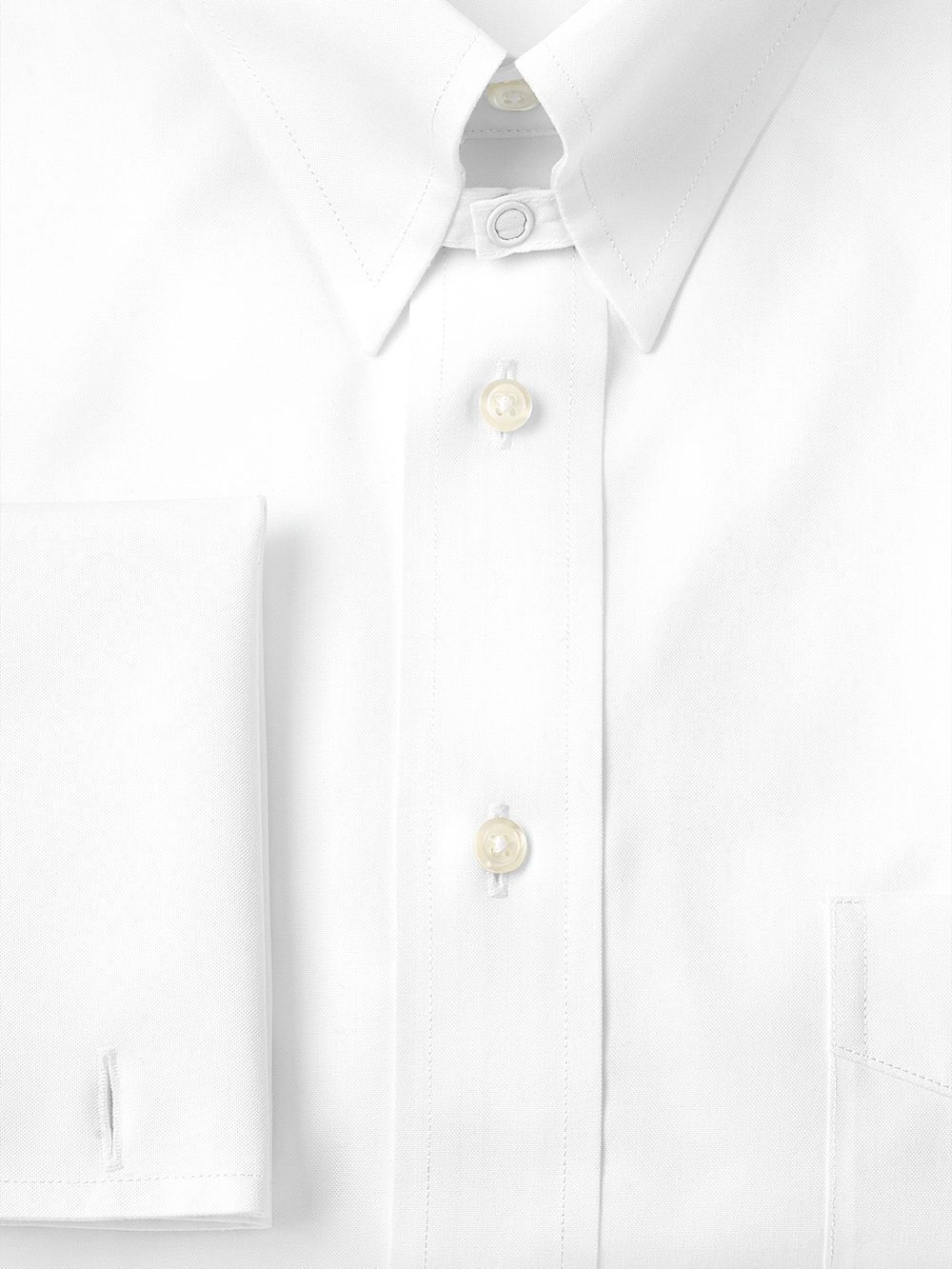 paul fredrick french cuff dress shirts Non-Iron Cotton Pinpoint Solid Spread Collar French Cuff Dress Shirt