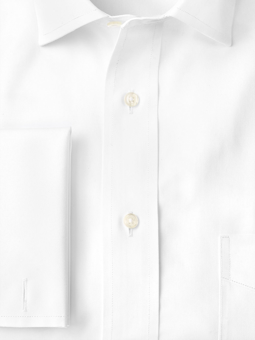 Alternate Shot of Men's White Solid Shirts No Trim Detail - 5