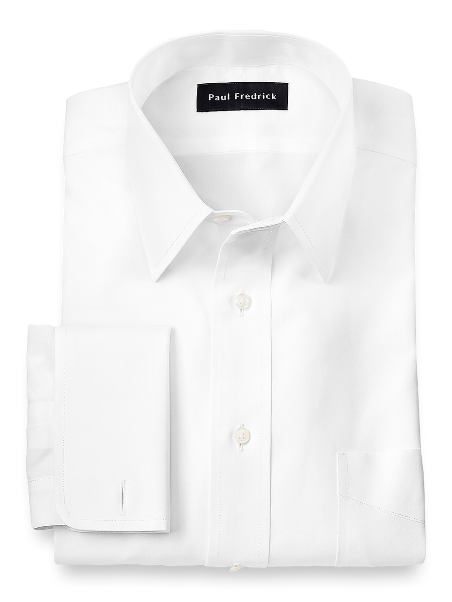 Supima Non-Iron Cotton Solid Color Straight Collar French Cuff