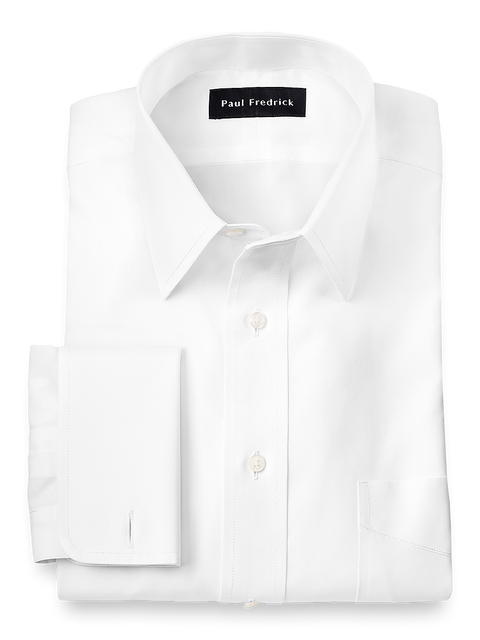 Supima Non-Iron Cotton Solid Color Straight Collar French Cuff