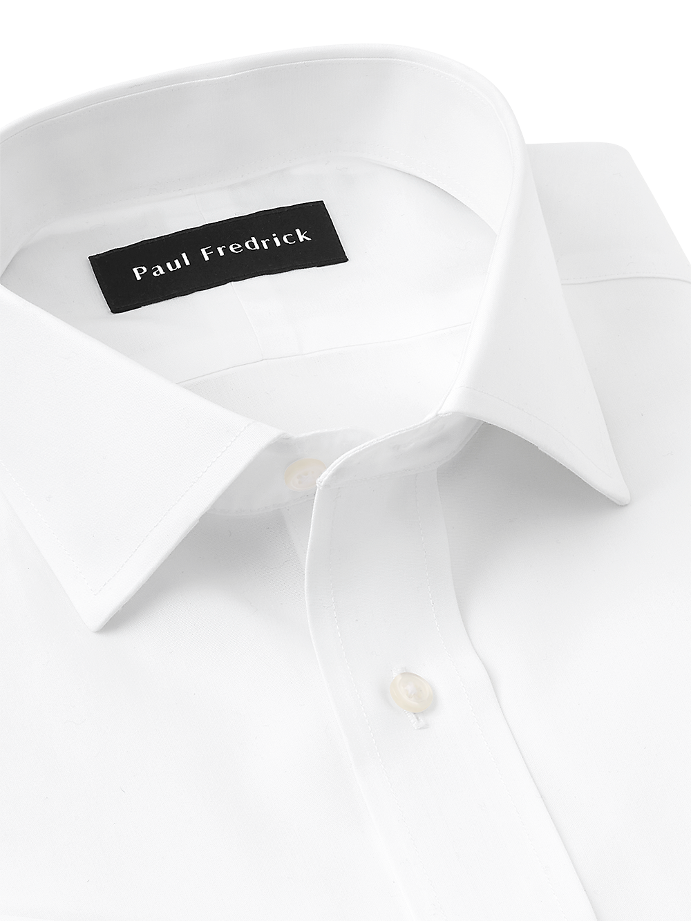 Alternate Image of Supima Non-iron Cotton Solid Color Spread Collar French Cuff Dress Shirt-3