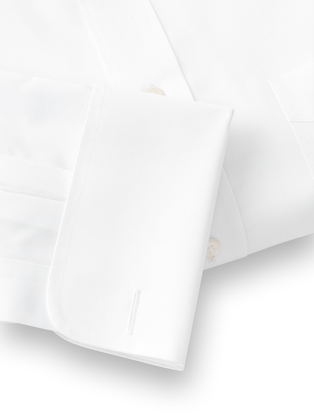 Alternate Image of Supima Non-iron Cotton Solid Color Spread Collar French Cuff Dress Shirt-4