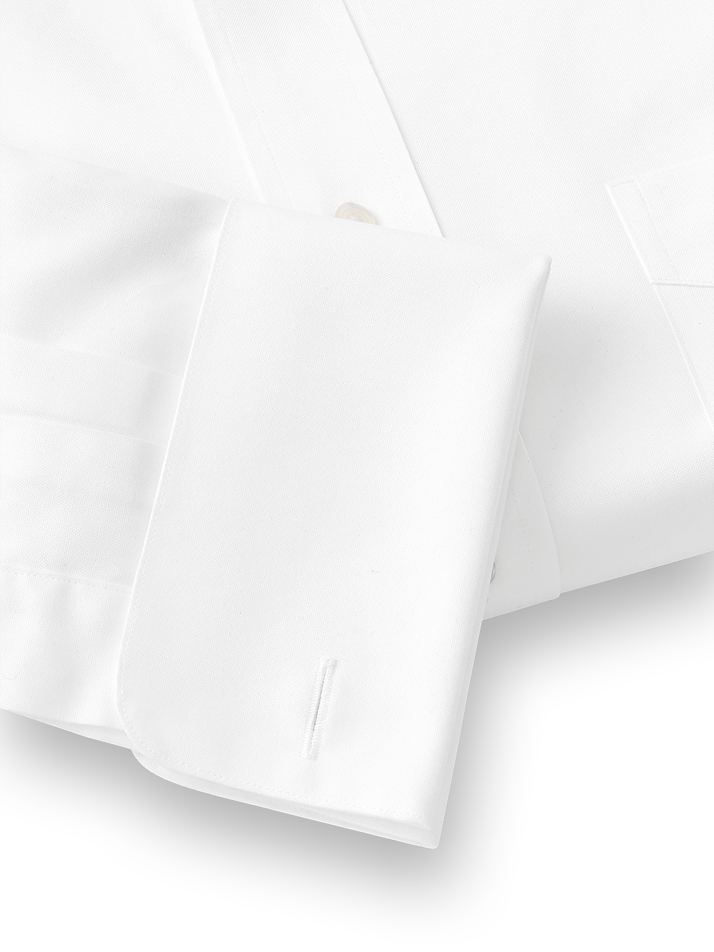 Alternate Image of Pure Cotton Pinpoint Edge-stitched Straight Collar French Cuff Dress Shirt-4
