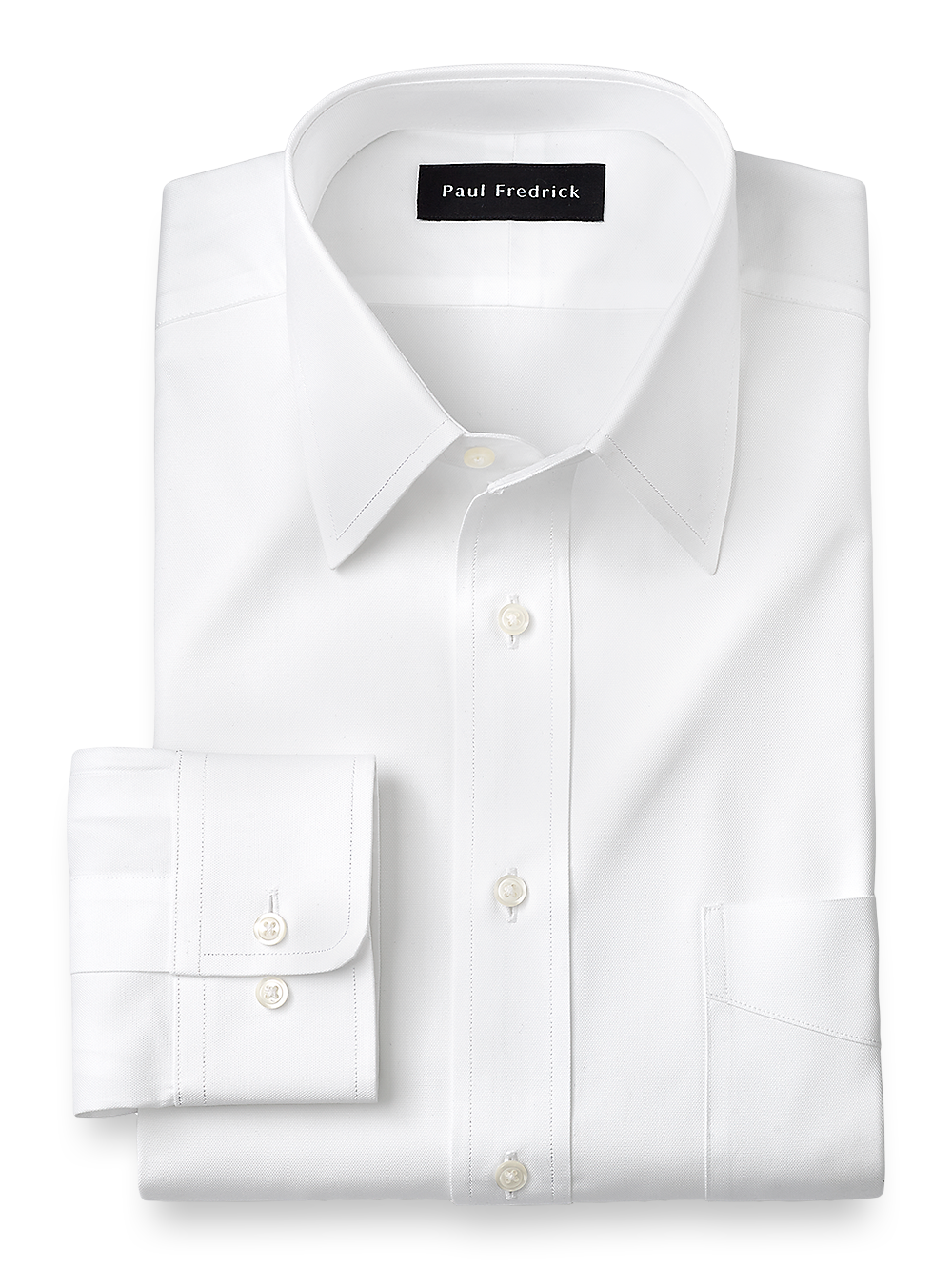 Product Image of Superfine Egyptian Cotton Solid Color Straight Collar Dress Shirt-White