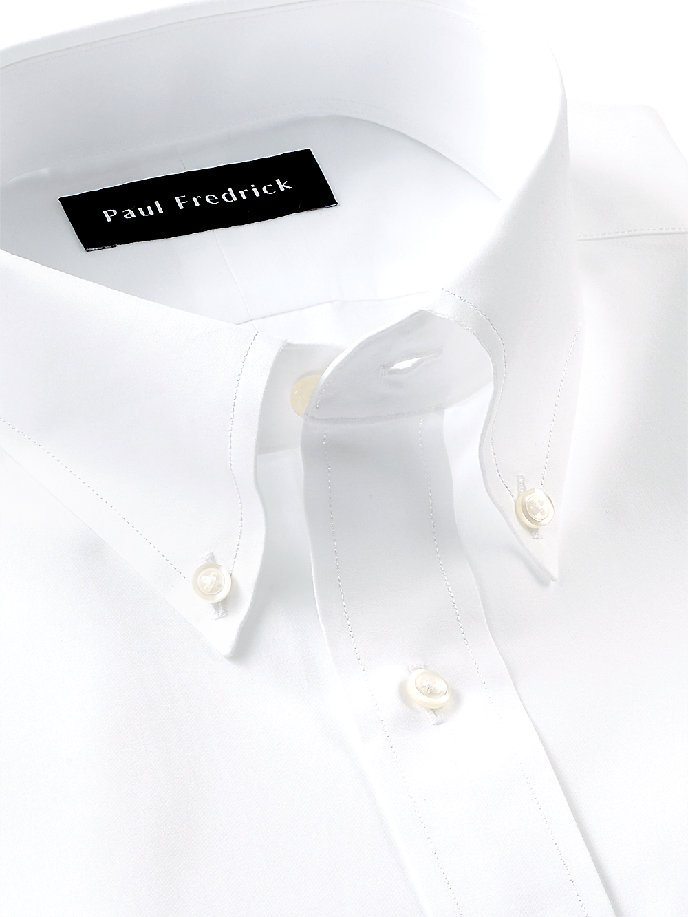 Alternate Image of Slim Fit Pure Cotton Broadcloth Solid Color Button Down Collar Dress Shirt-2