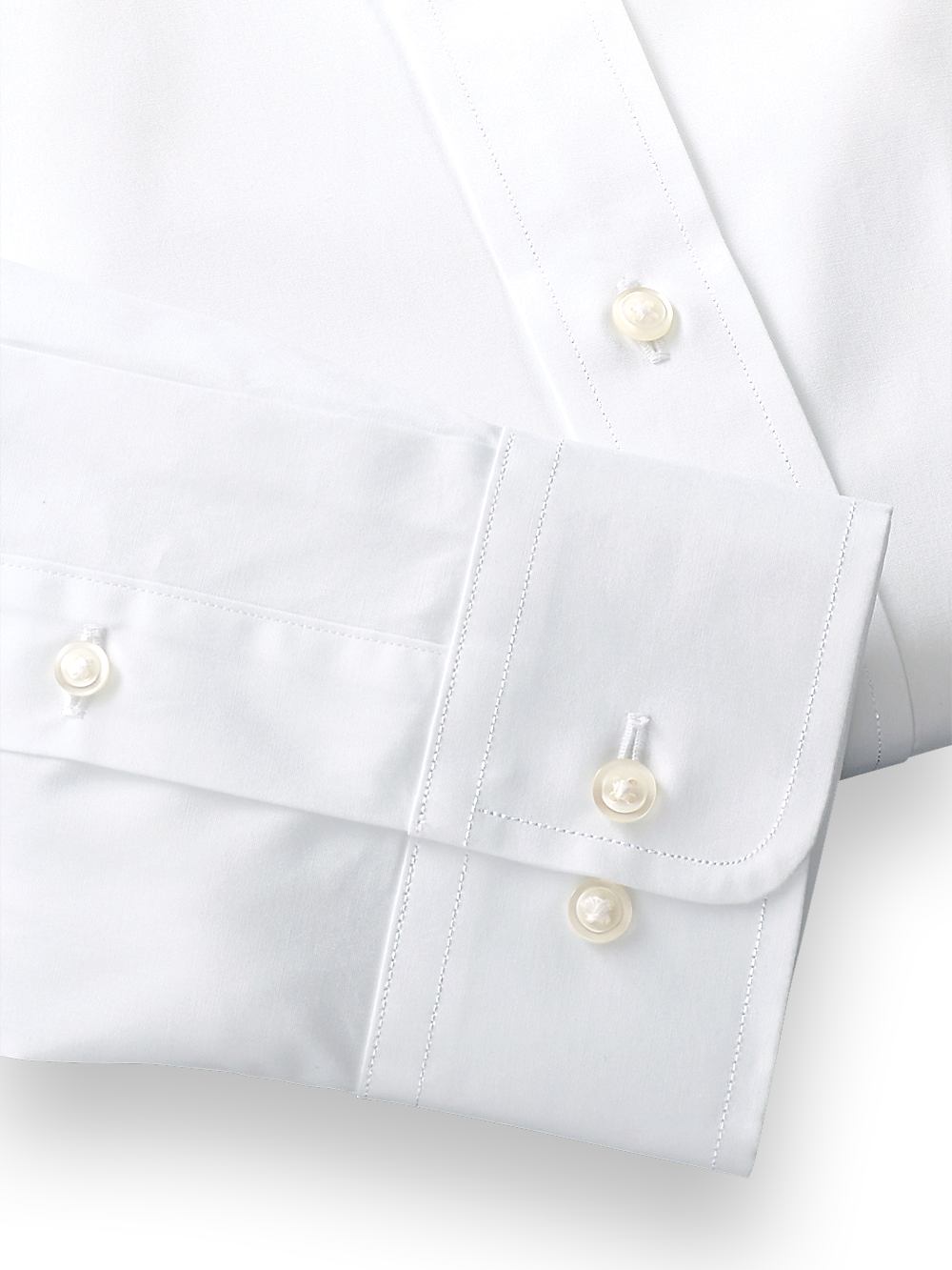Alternate Image of Slim Fit Pure Cotton Broadcloth Solid Color Button Down Collar Dress Shirt-3