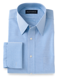 Slim Fit Superfine Egyptian Cotton Solid Straight Collar French Cuff Dress Shirt� - Blue