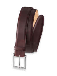 Leather Belt with Changeable Buckle - Cordovan