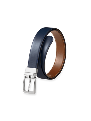 Wayne Reversible Belt - Navy/tan