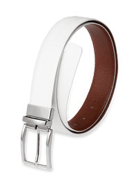 Anthony Reversible Belt - White/chestnut