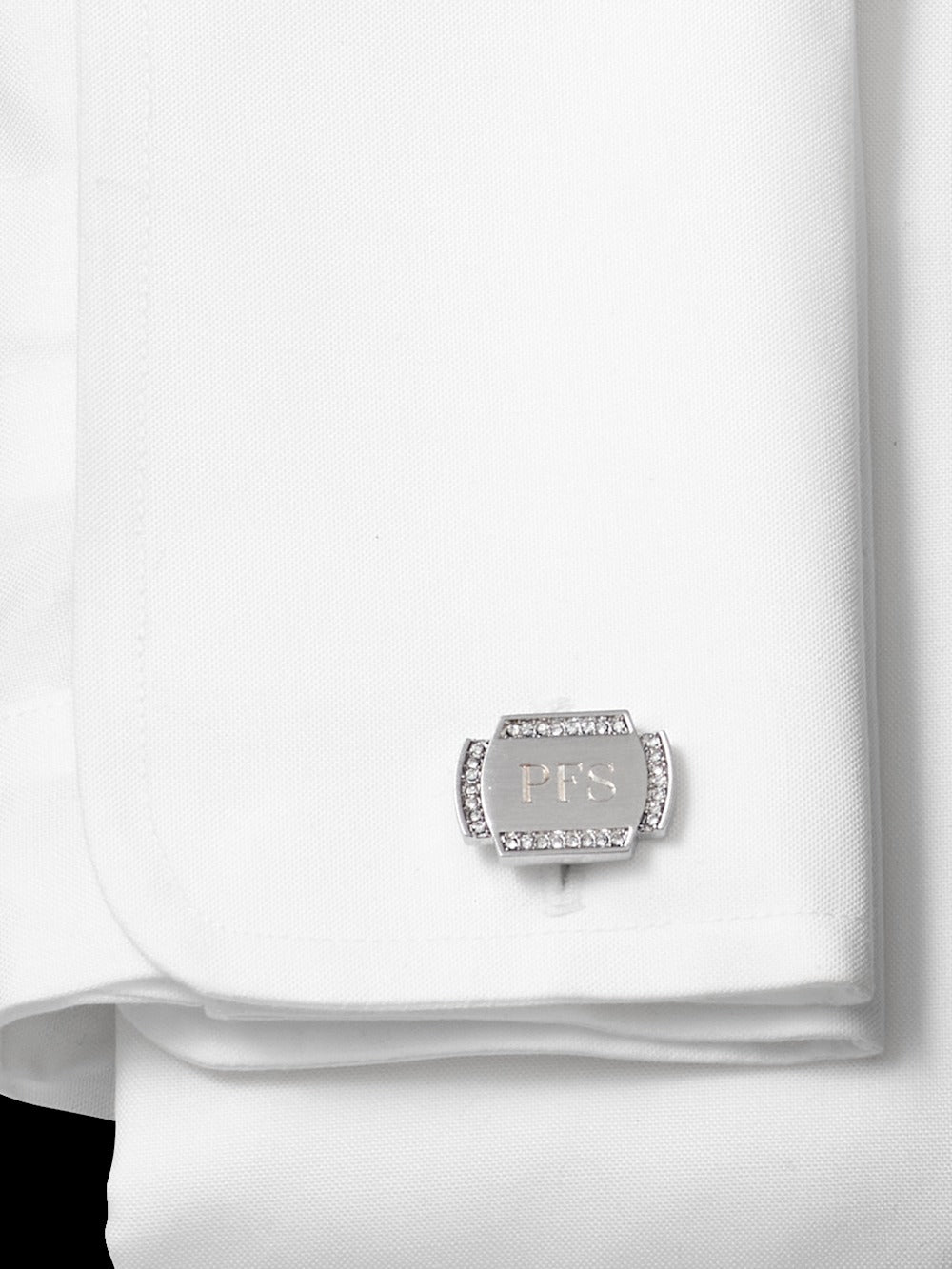 Alternate Shot of Men's Silver  Cufflinks  - 2
