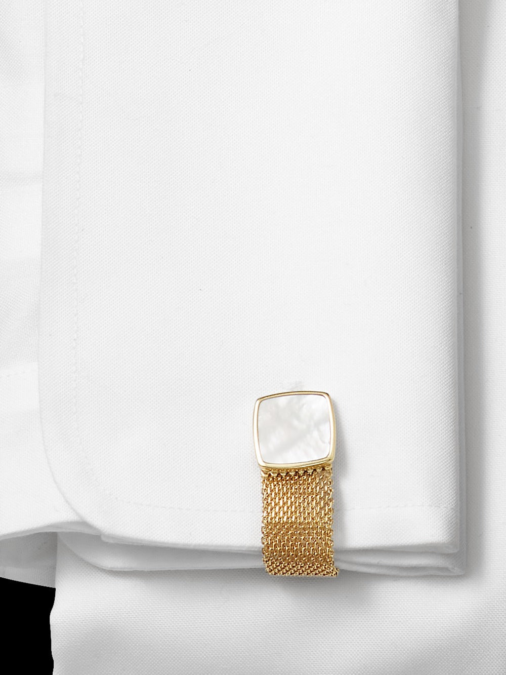 Mother Of Pearl Mesh Wrap Cufflinks
