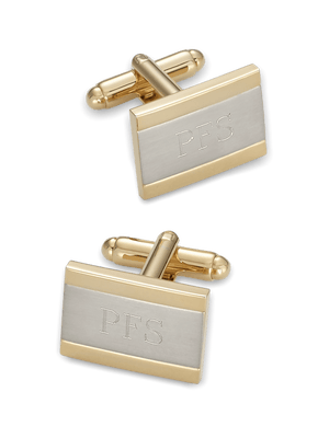 Engravable Cufflinks - Gold/silver