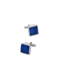Enamel Square Cufflink - Blue