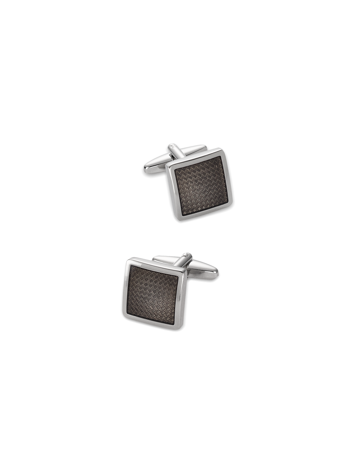 Enamel Square Cufflink - Black