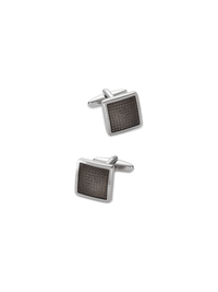 Enamel Square Cufflink - Black