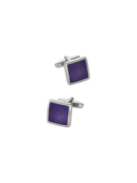 Enamel Square Cufflink - Purple