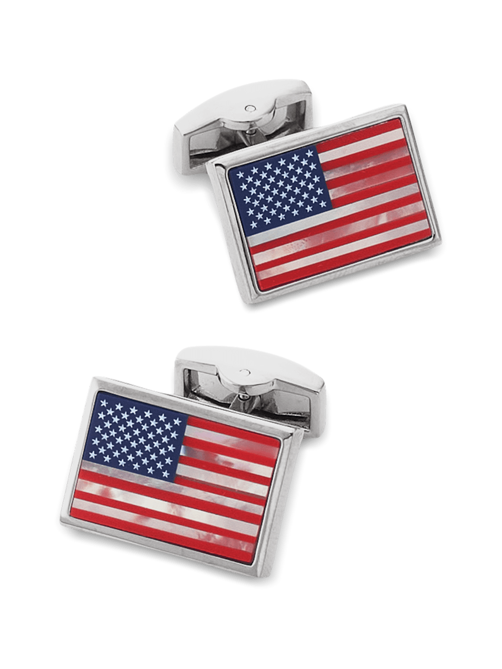 Product Image of Semi Precious Stone American Flag Cufflinks-1