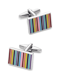 Enamel Multi Stripe Cufflinks - Multi