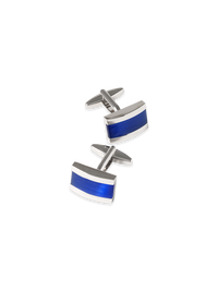 Semi Precious Stone Cufflink - Blue