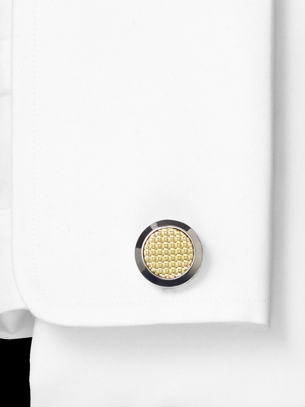 Textured Circle Cufflink