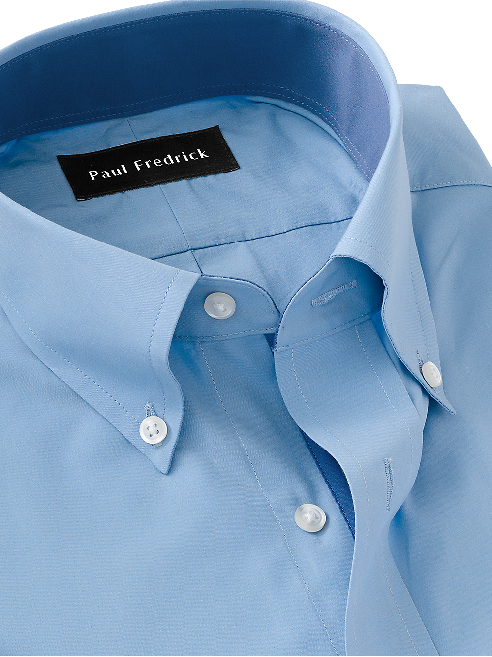 Alternate Image of Pure Cotton Solid Dress Shirt With Contrast Trim-2