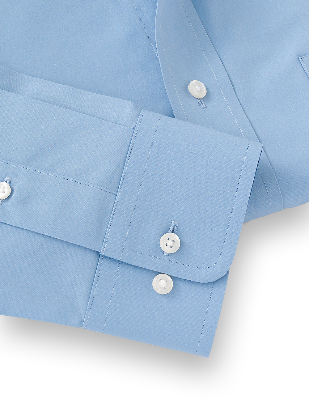 Alternate Image of Pure Cotton Solid Dress Shirt With Contrast Trim-3