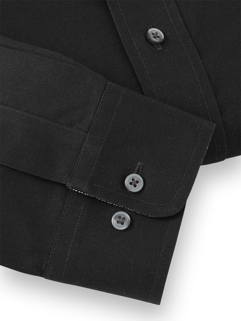 Alternate Image of Non-iron Cotton Solid Dress Shirt With Contrast Trim-3