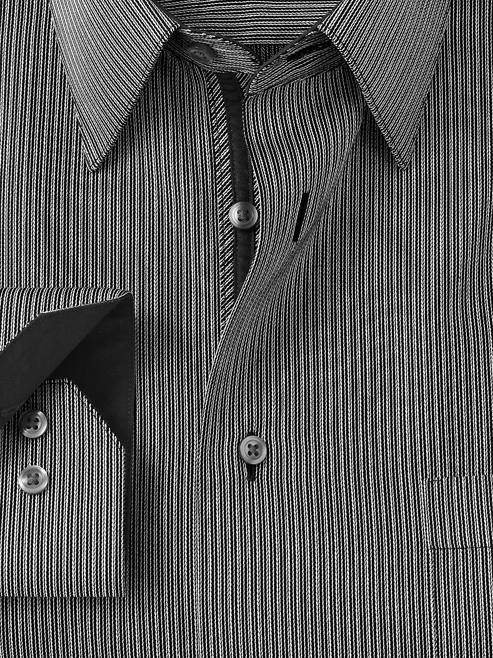 Alternate Image of Non-iron Cotton Stripe Dress Shirt With Contrast Trim-1