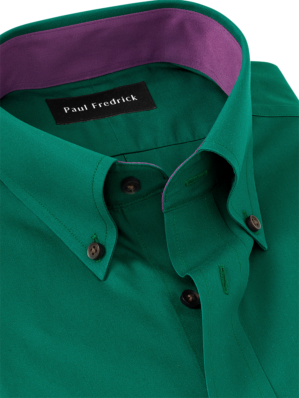 Alternate Image of Non-iron Cotton Solid Dress Shirt With Contrast Trim-2