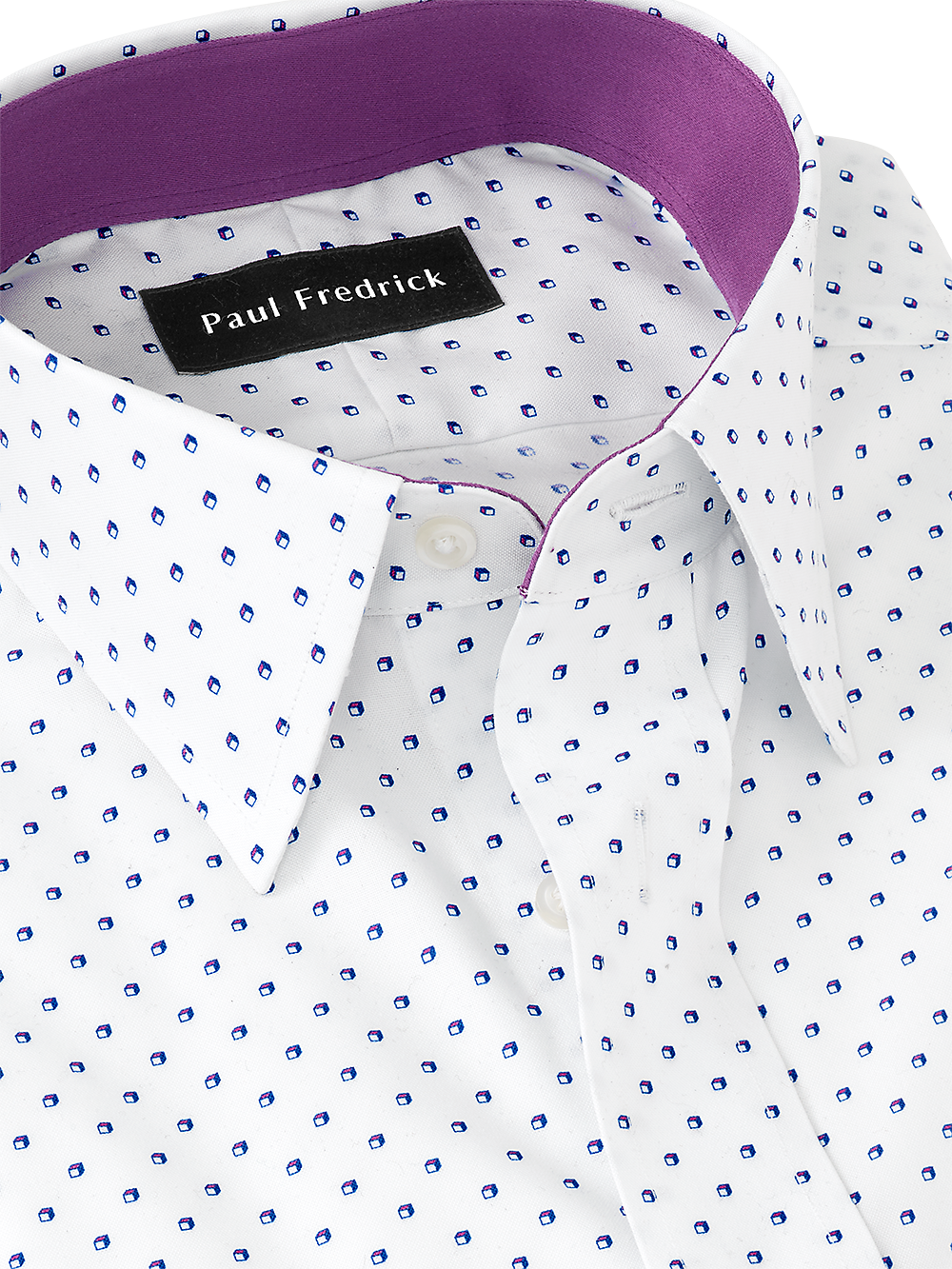 Alternate Image of Non-iron Cotton Mini Box Print Dress Shirt With Contrast Trim-3