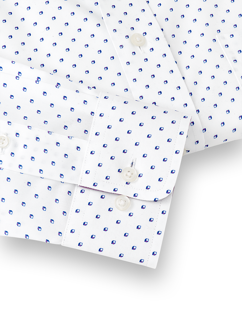 Alternate Image of Non-iron Cotton Mini Box Print Dress Shirt With Contrast Trim-4