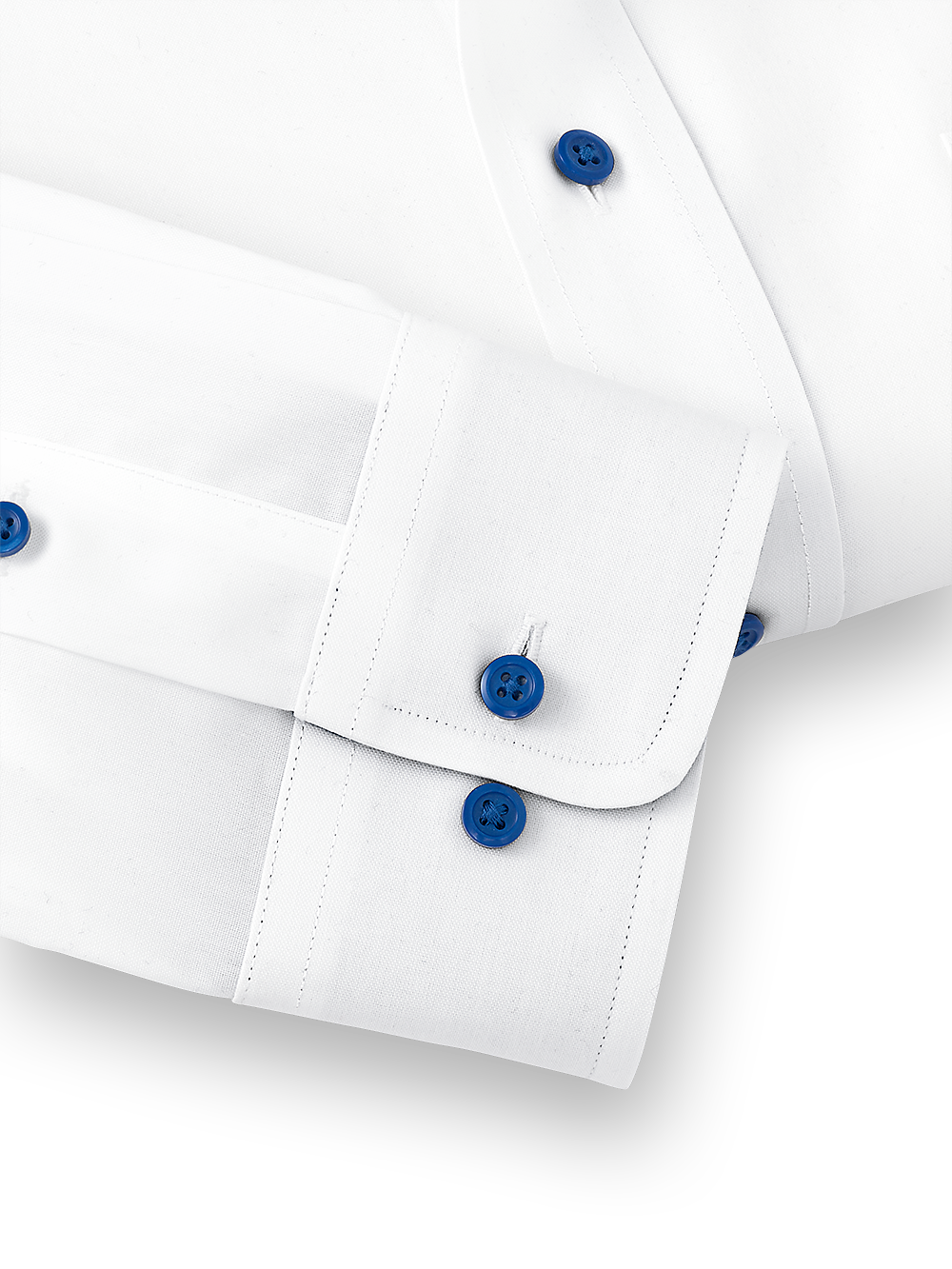Alternate Image of Non-iron Cotton Solid Dress Shirt With Contrast Trim-3