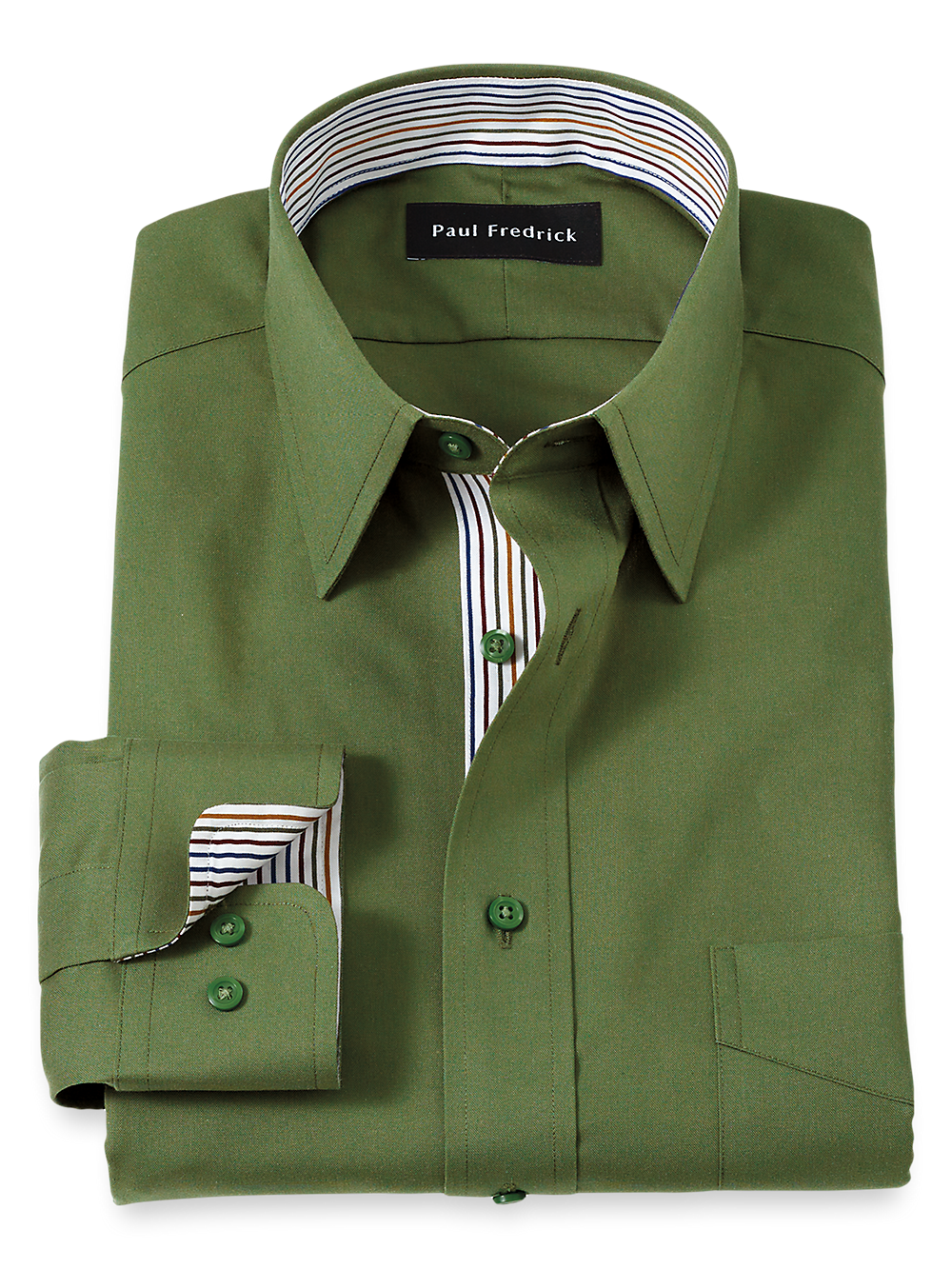 Men s Big and Tall Green Dress Shirts Shop Online Paul Fredrick