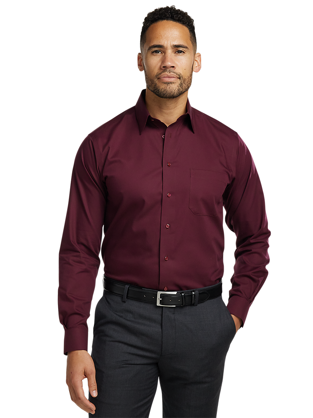 what tie to wear with burgundy shirt