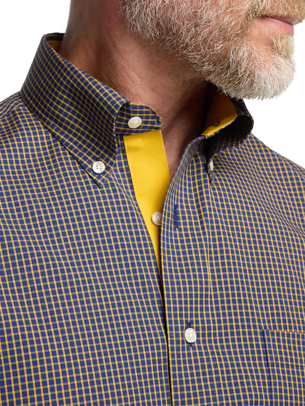 Alternate Image of Comfort Stretch Non-iron Check Dress Shirt With Contrast Trim-2
