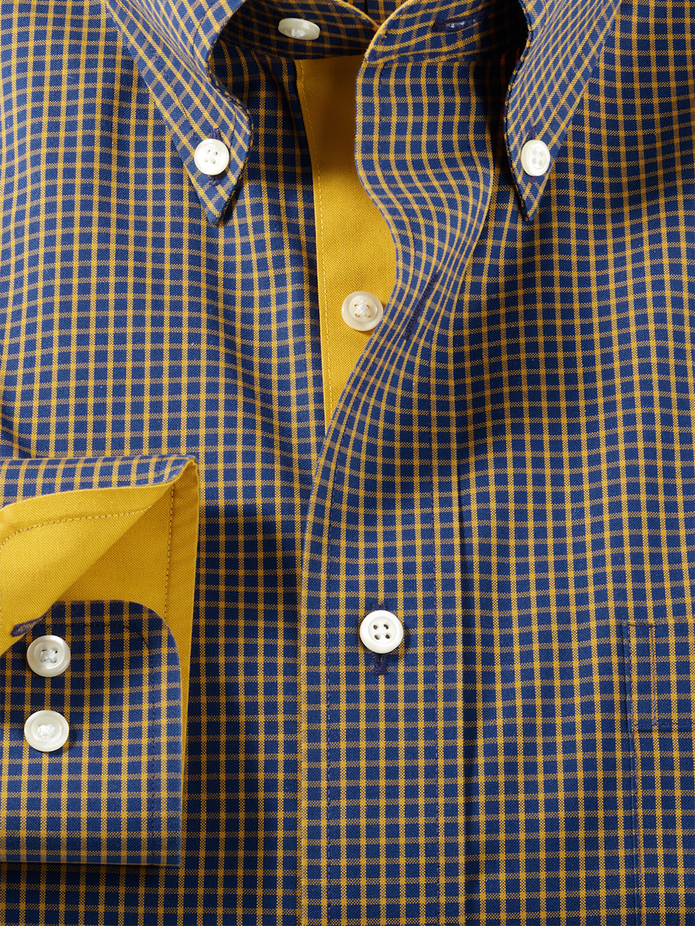 Alternate Image of Comfort Stretch Non-iron Check Dress Shirt With Contrast Trim-5