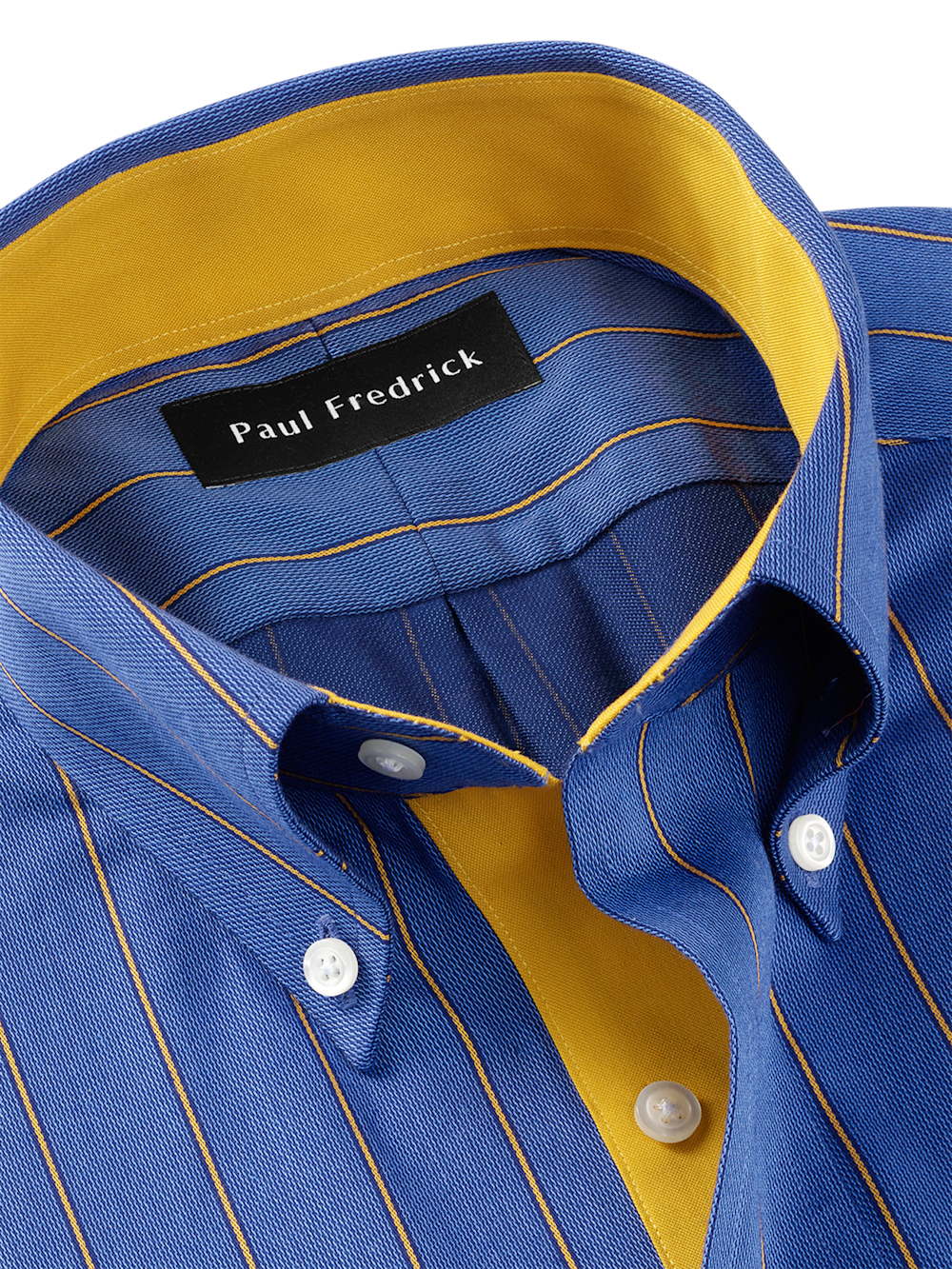 Alternate Image of Comfort Stretch Non-iron Stripe Dress Shirt With Contrast Trim-6