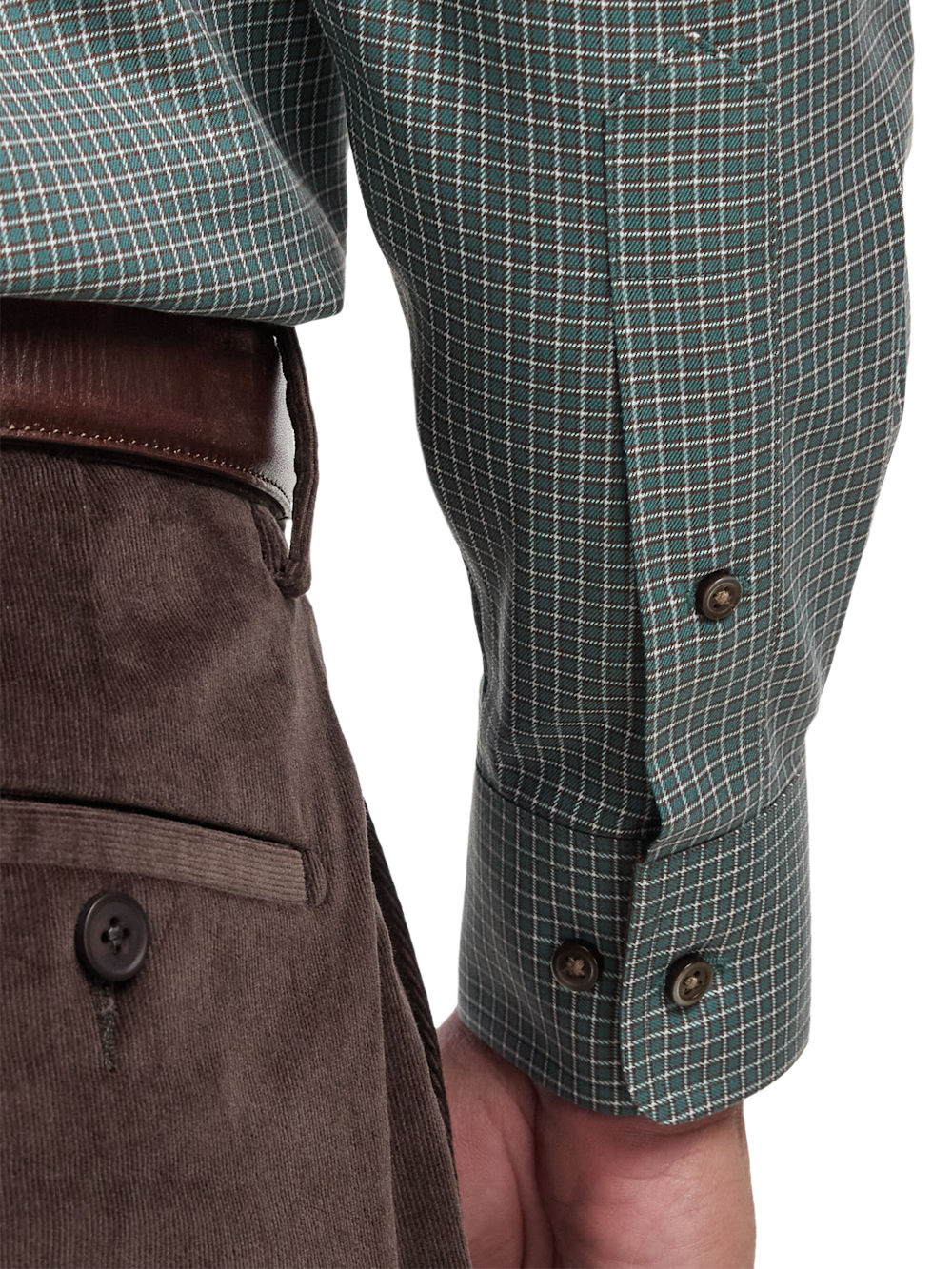 Alternate Image of Comfort Stretch Non-iron Check Dress Shirt With Contrast Trim-3