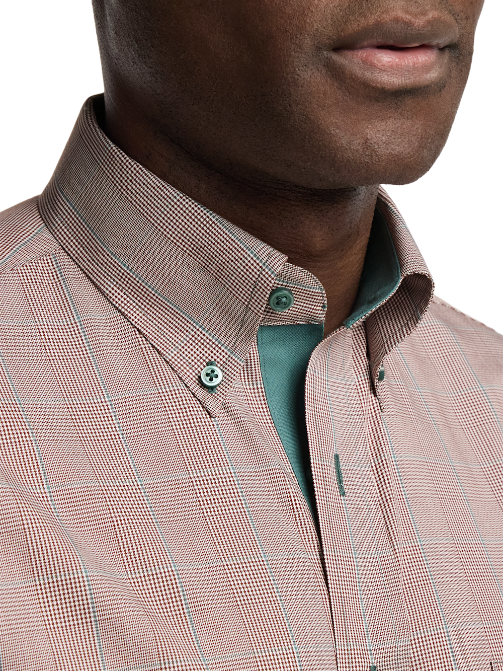 Alternate Image of Comfort Stretch Non-iron Plaid Dress Shirt With Contrast Trim-2