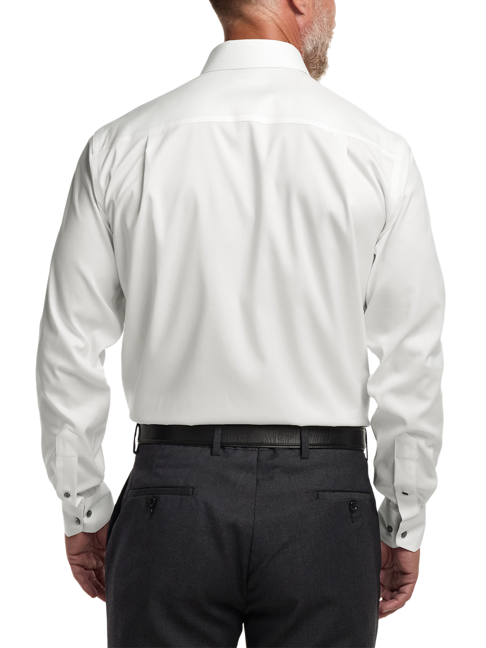 Alternate Image of Comfort Stretch Non-iron Solid Dress Shirt With Contrast Trim-4